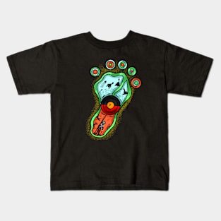 Aboriginal  foot print Kids T-Shirt